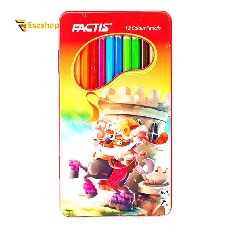  مداد رنگی 12 رنگ فکتیس جعبه فلزی یکی از بهترین مداد رنگی ها است که با قیمتی ارزان و بالاترین کیفیت در رکسوشاپ موجود است 